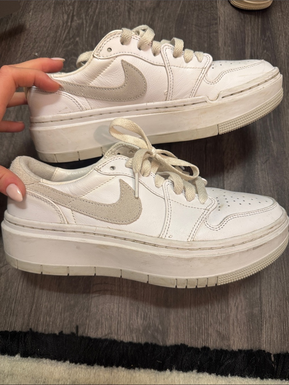 Nike Air Jordan 1 Elevate Low White/Sail Platform Sneakers Women’s 9